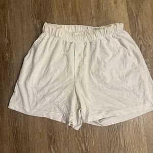 White Organic Cotton Women's Boxer Shorts